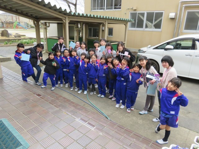 退場後の記念写真