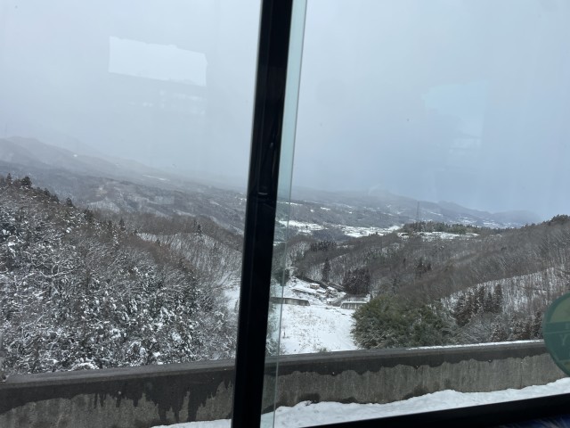 雪が舞っています