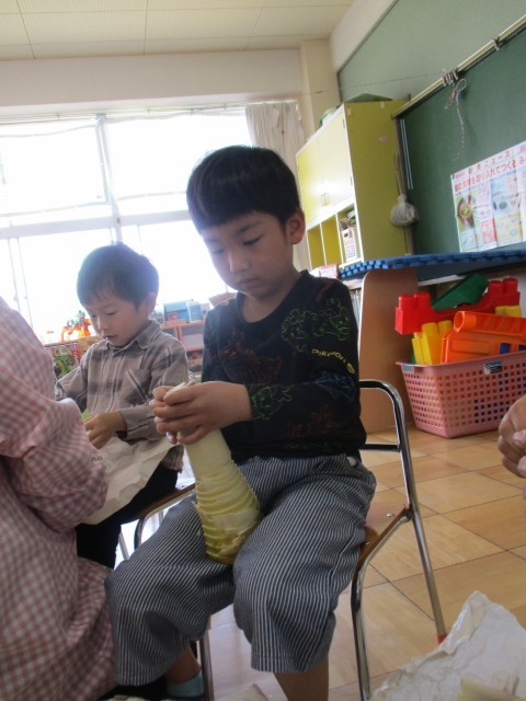 「どんどん皮が取れるよ」